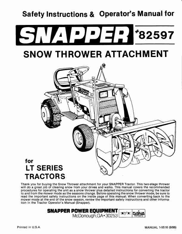Snapper Snow Blower 82597-page_pdf